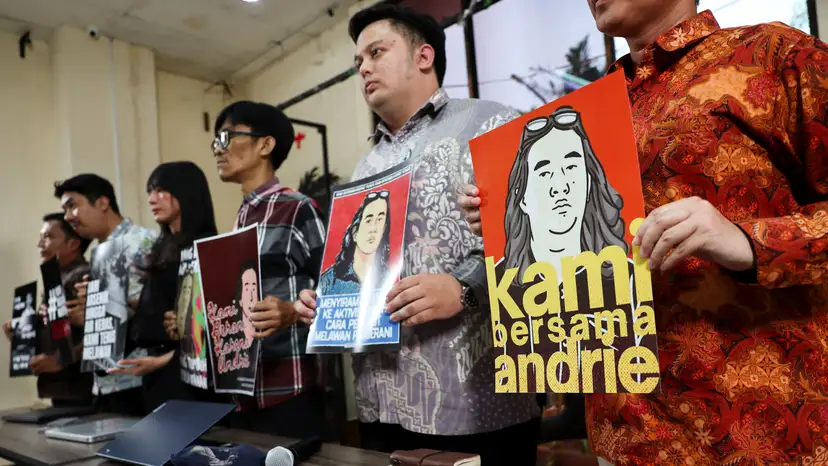 Press conference with Advocacy for Democracy Team (TAUD) in Jakarta