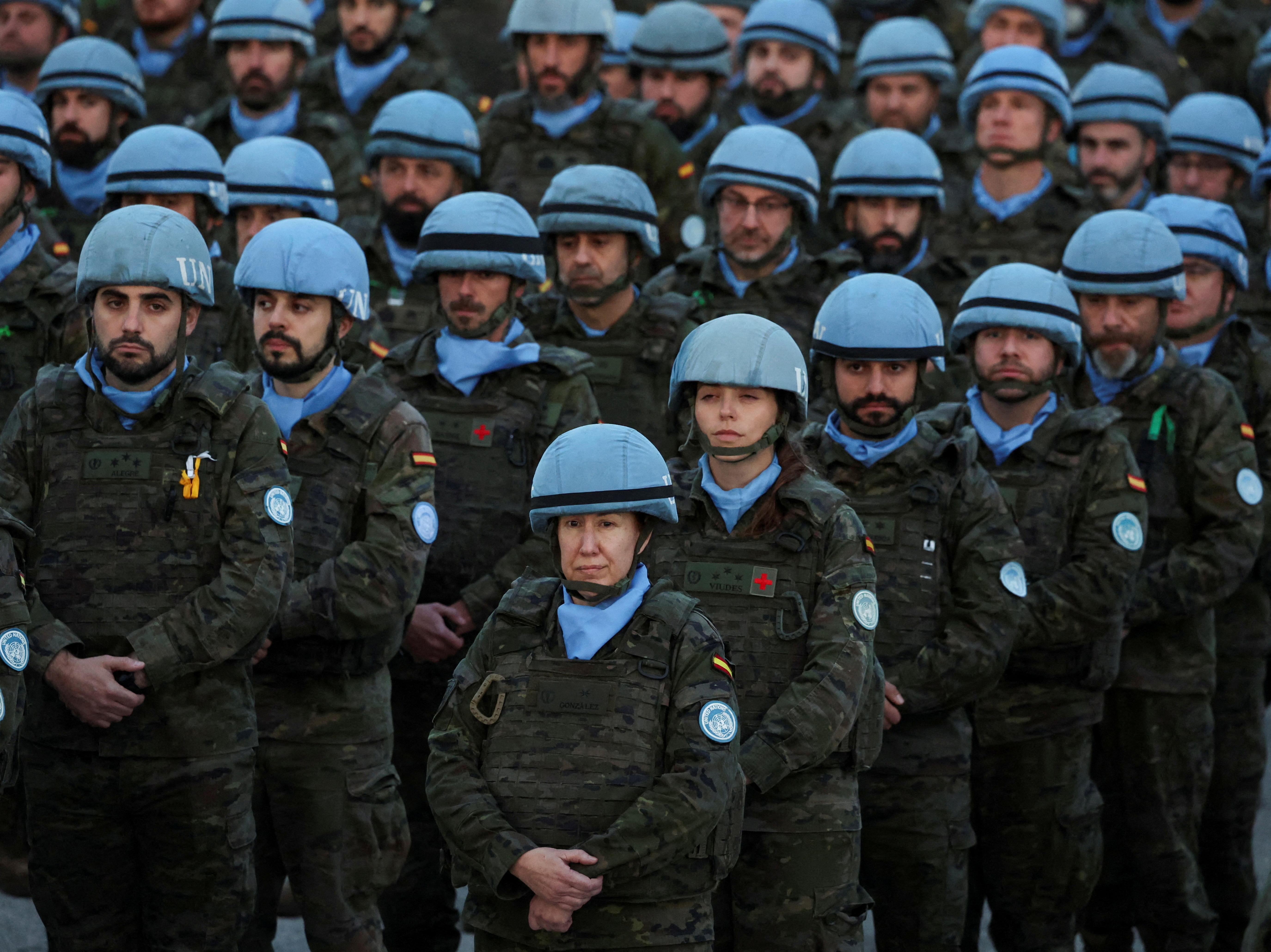 FILE PHOTO: Spain's defence minister Margarita Robles visits the Spanish United Nations Interim Forces (UNIFIL) in Marjaayoun