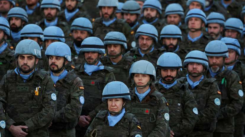 FILE PHOTO: Spain's defence minister Margarita Robles visits the Spanish United Nations Interim Forces (UNIFIL) in Marjaayoun