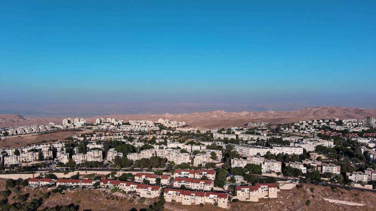 FILE PHOTO: An aerial view shows the Jewish settlement of Maale Adumim