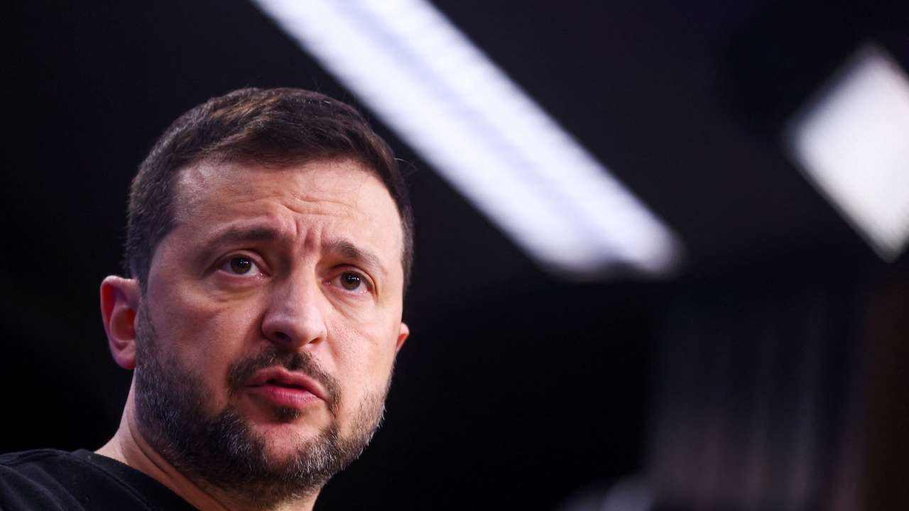 Ukraine's President Zelenskiy press conference during EU leaders summit