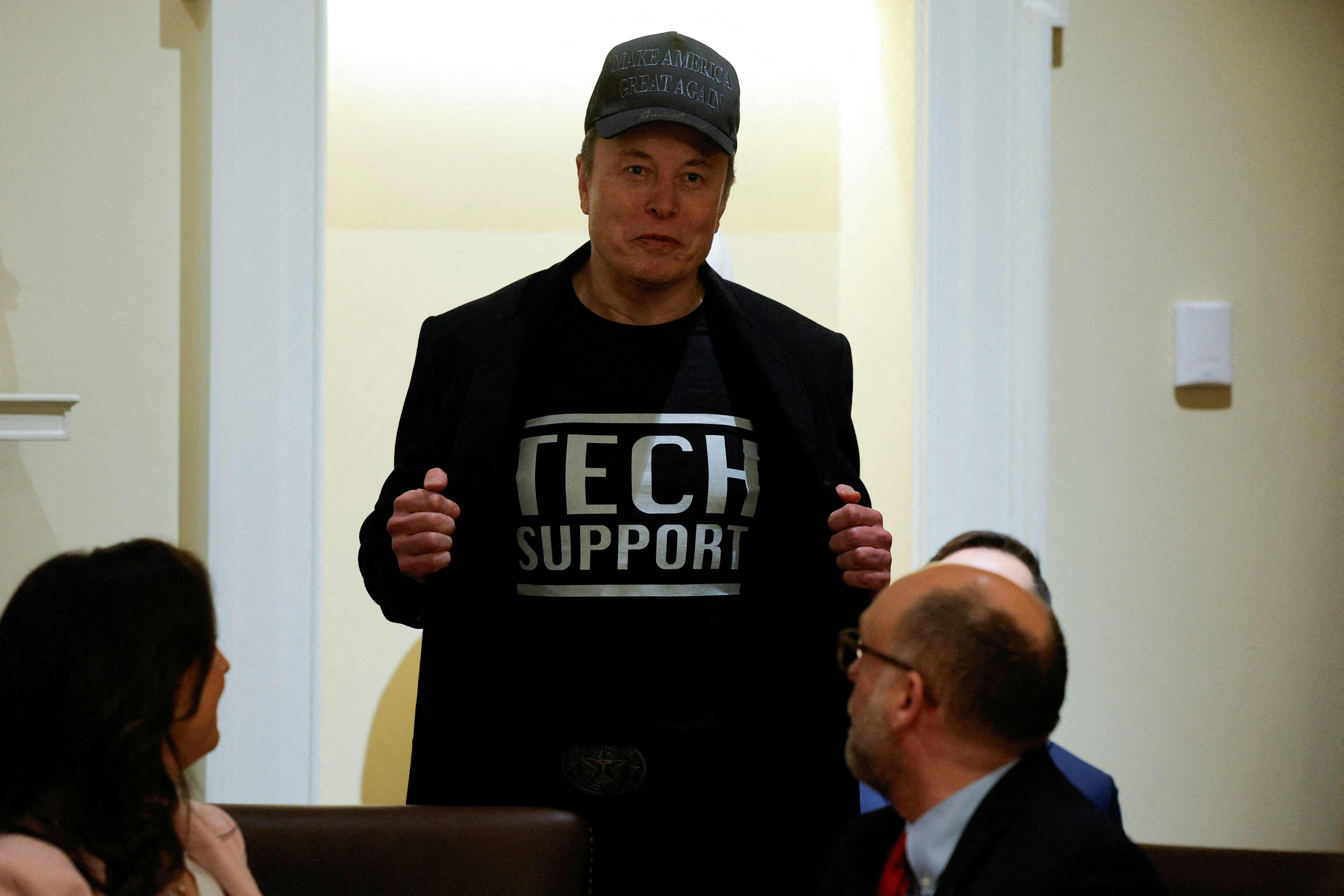 U.S. President Trump hosts his first cabinet meeting