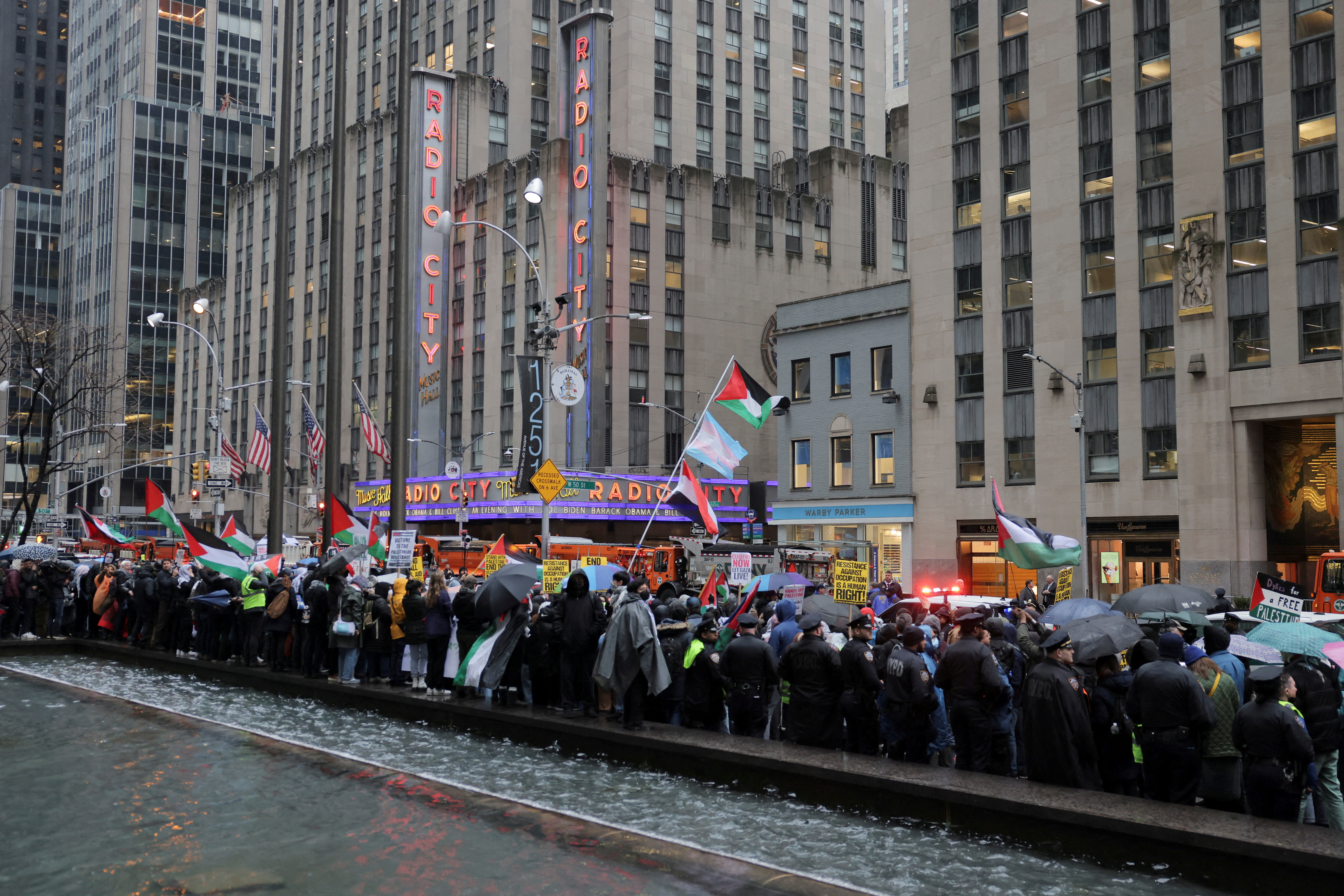 Demonstration in support of Palestinians, in New York City