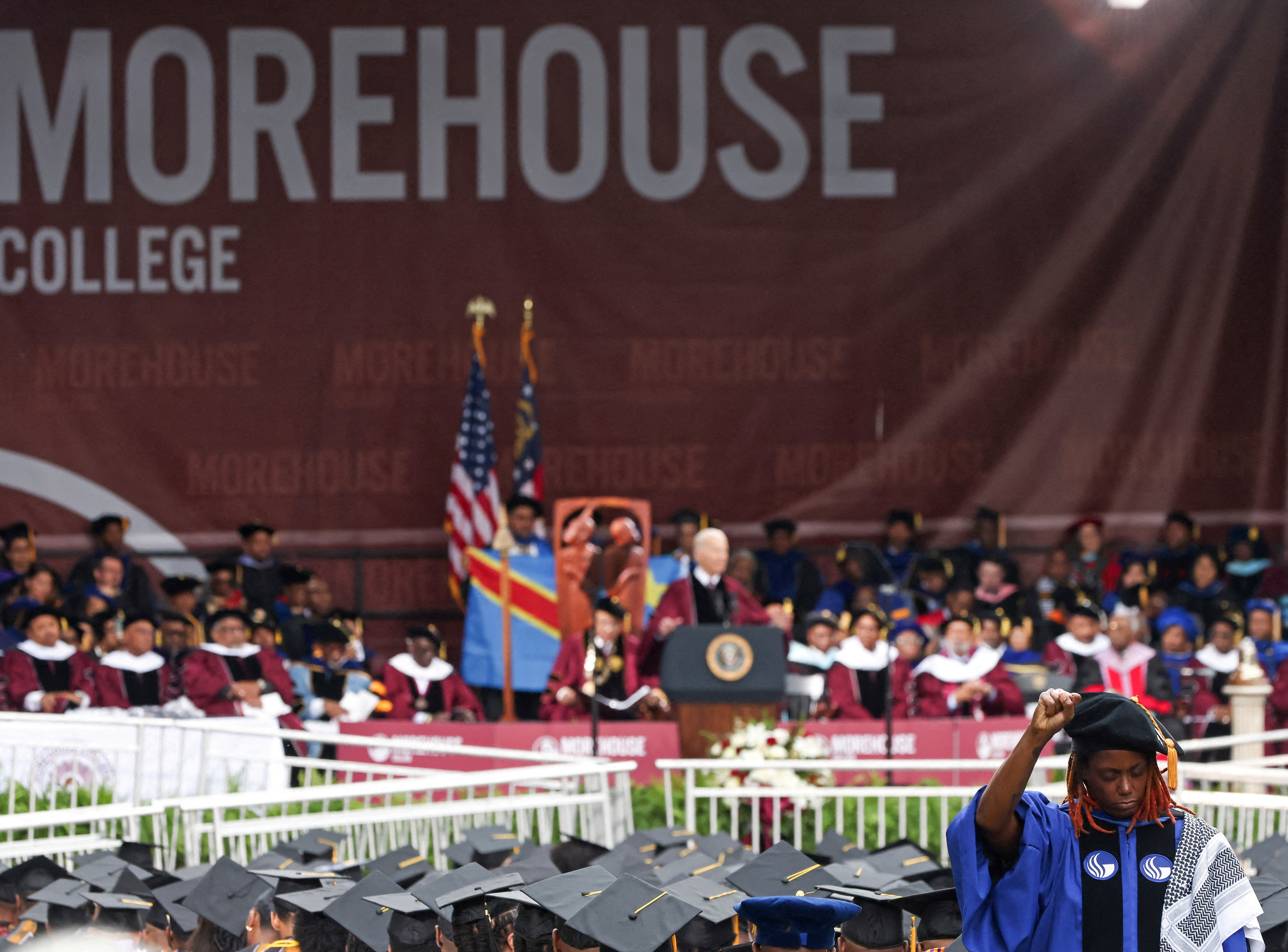 U.S. President Biden attends a commencement ceremony in Atlanta