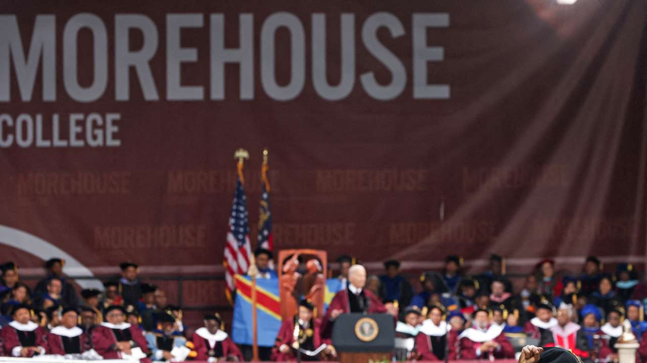 U.S. President Biden attends a commencement ceremony in Atlanta