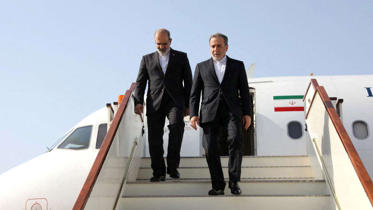 FILE PHOTO: Iranian Foreign Minister Abbas Araghchi arrives ahead of negotiations with the U.S., in Muscat