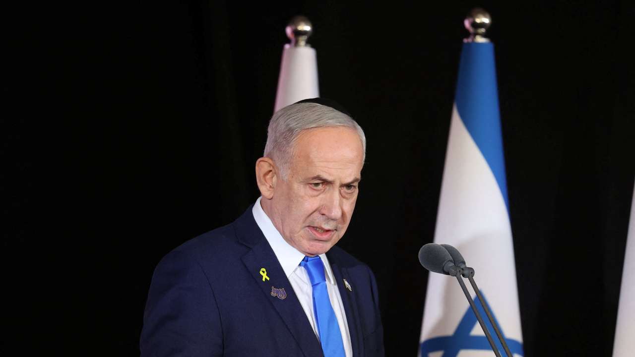 Israeli Prime Minister Benjamin Netanyahu participates in the state memorial