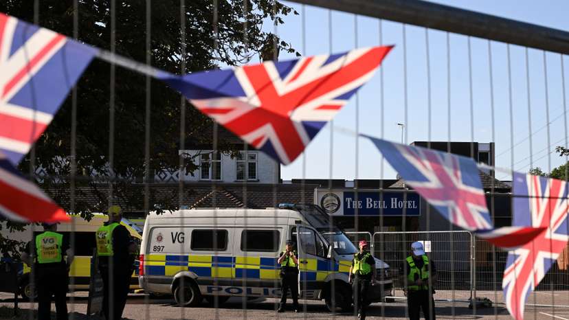 Protesters gather at migrant hotels in cities across Britain