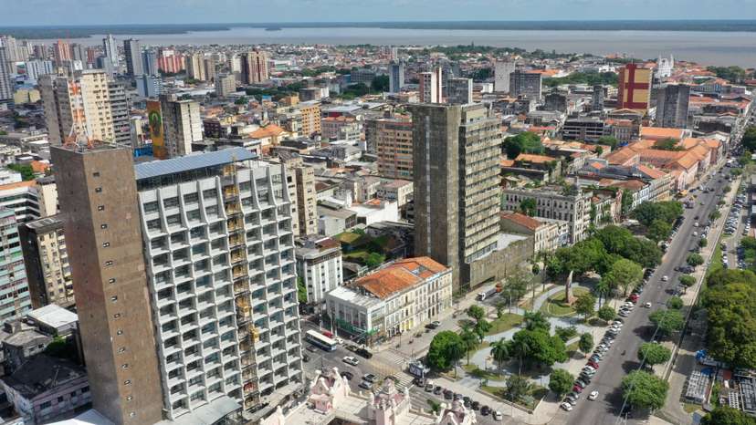 FILE PHOTO: A drone view shows a hotel under construction ahead of the COP30 climate summit in Belem
