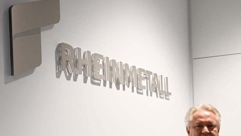 Armin Papperger, CEO of German defense and automotive group Rheinmetall AG in Duesseldorf