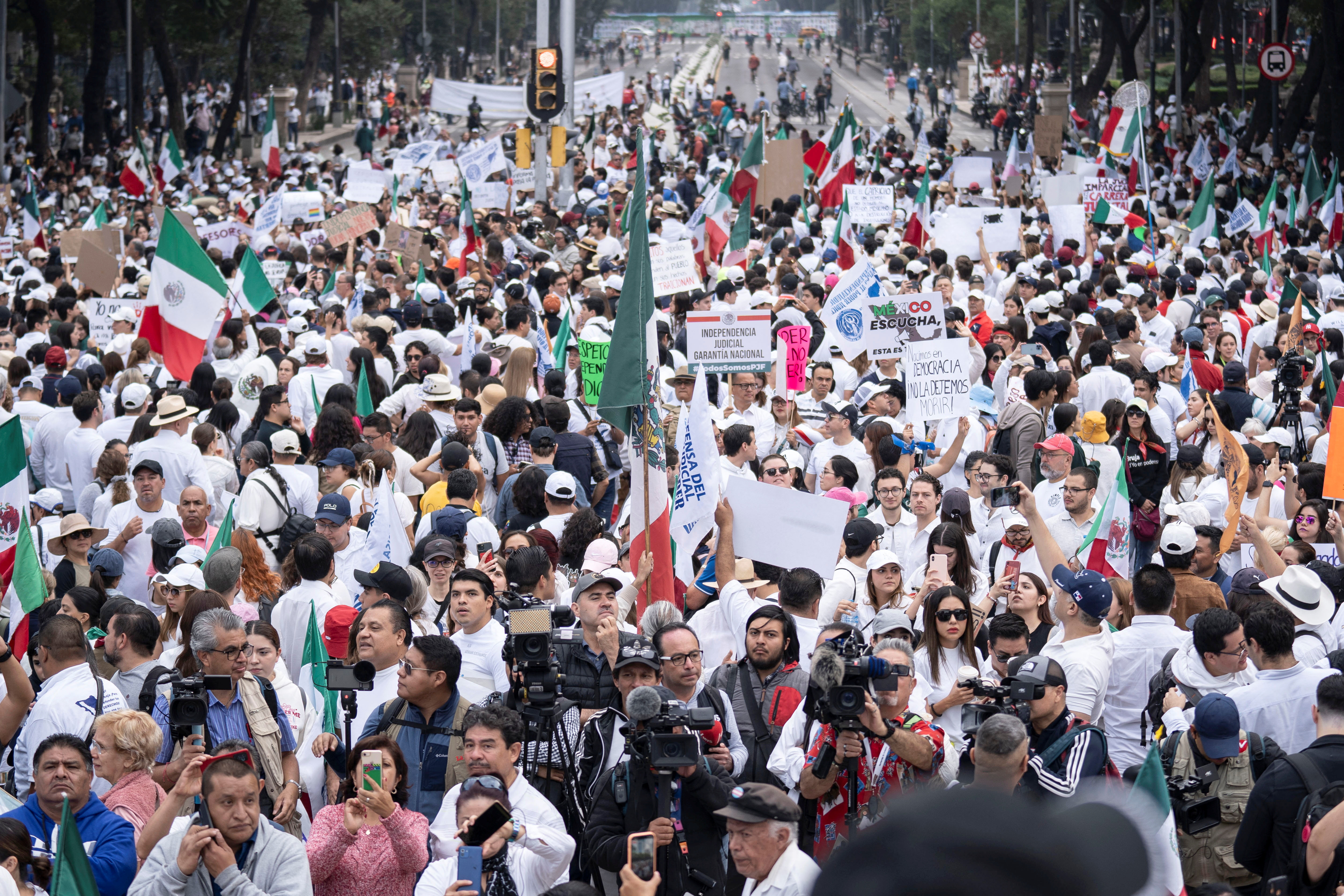 Student-led protest against the judicial reform proposed by the Mexican government, in Mexico City