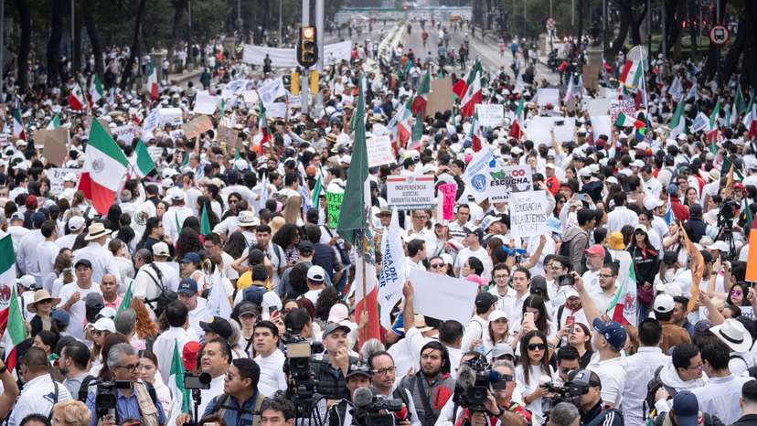 Student-led protest against the judicial reform proposed by the Mexican government, in Mexico City