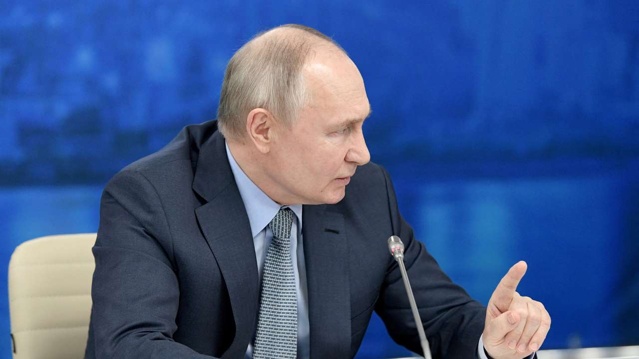 Russian President Putin visits marine technical university in St Petersburg