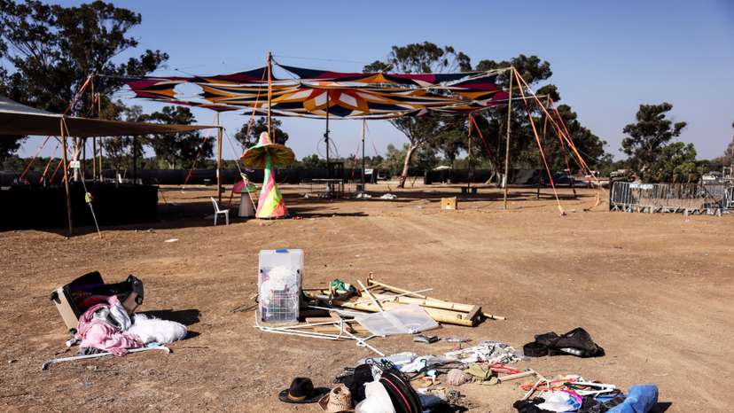 FILE PHOTO: Aftermath of an attack on the Nova Festival by Hamas gunmen from Gaza near Israel's border with the Gaza Strip, in southern Israel
