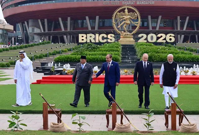 Leaders watered saplings at BRICS