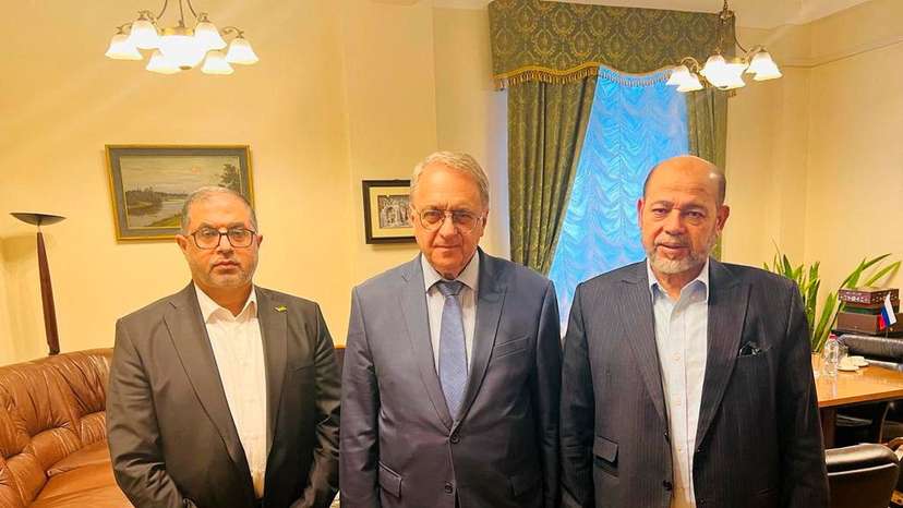 Senior Hamas officials meet with Russia's Deputy Foreign Minister Bogdanov