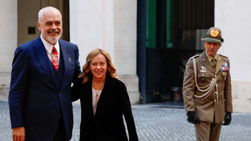 Italy's PM Meloni and Albania's PM Rama meet in Rome