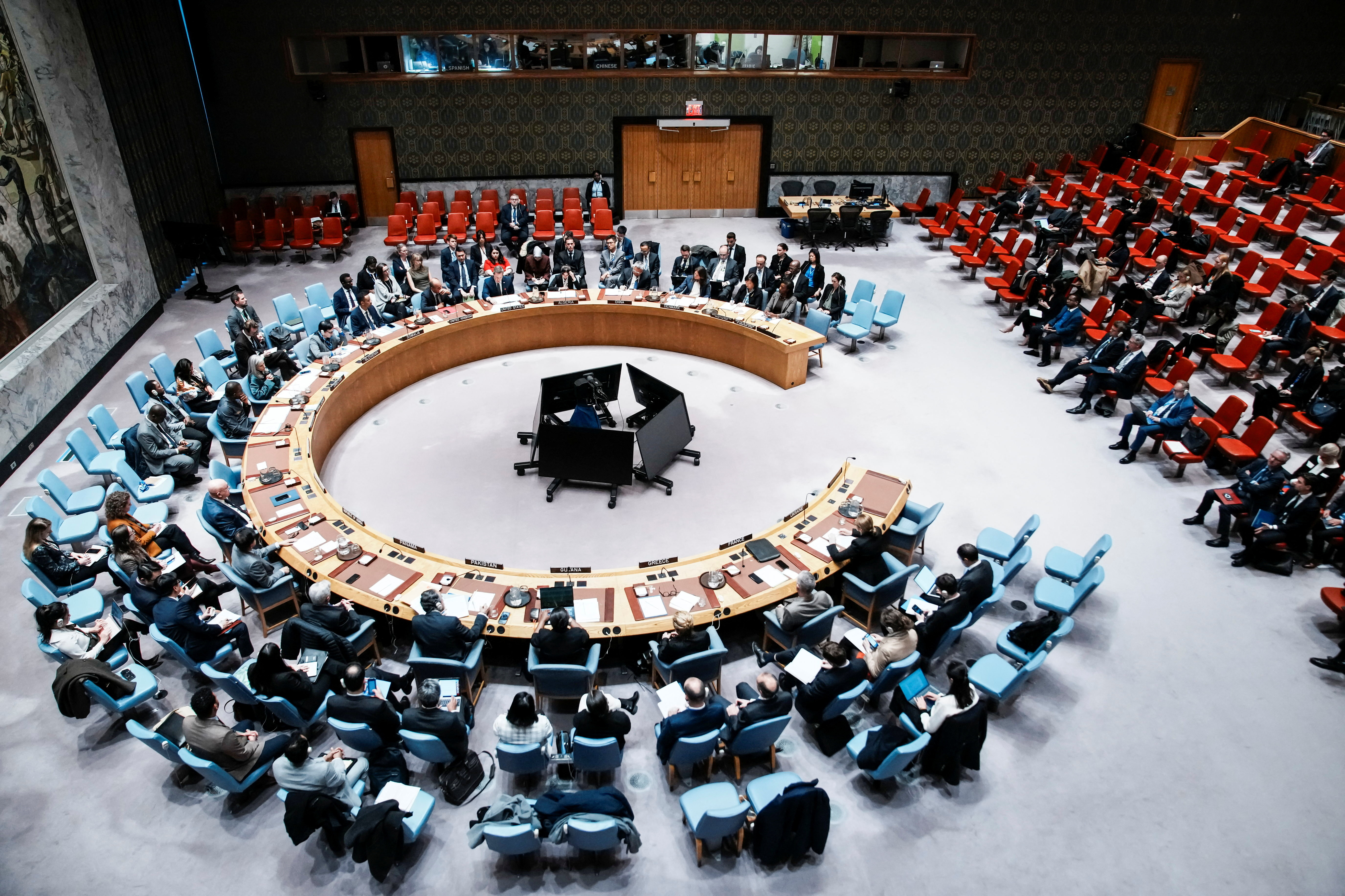 Meeting of U.N. Security Council on crisis in Ukraine at U.N. headquarters in New York