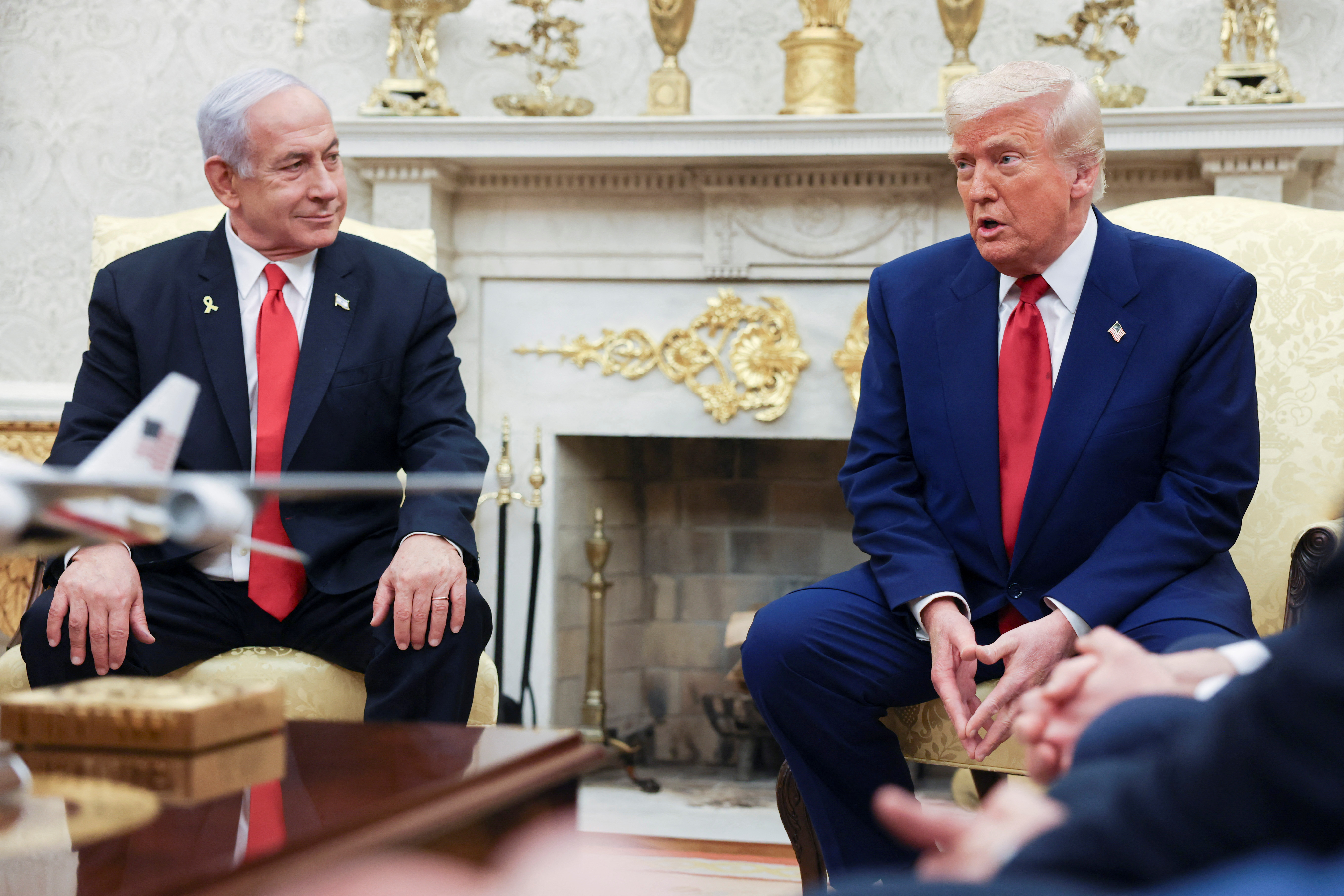 U.S. President Trump meets Israeli PM Netanyahu in Washington