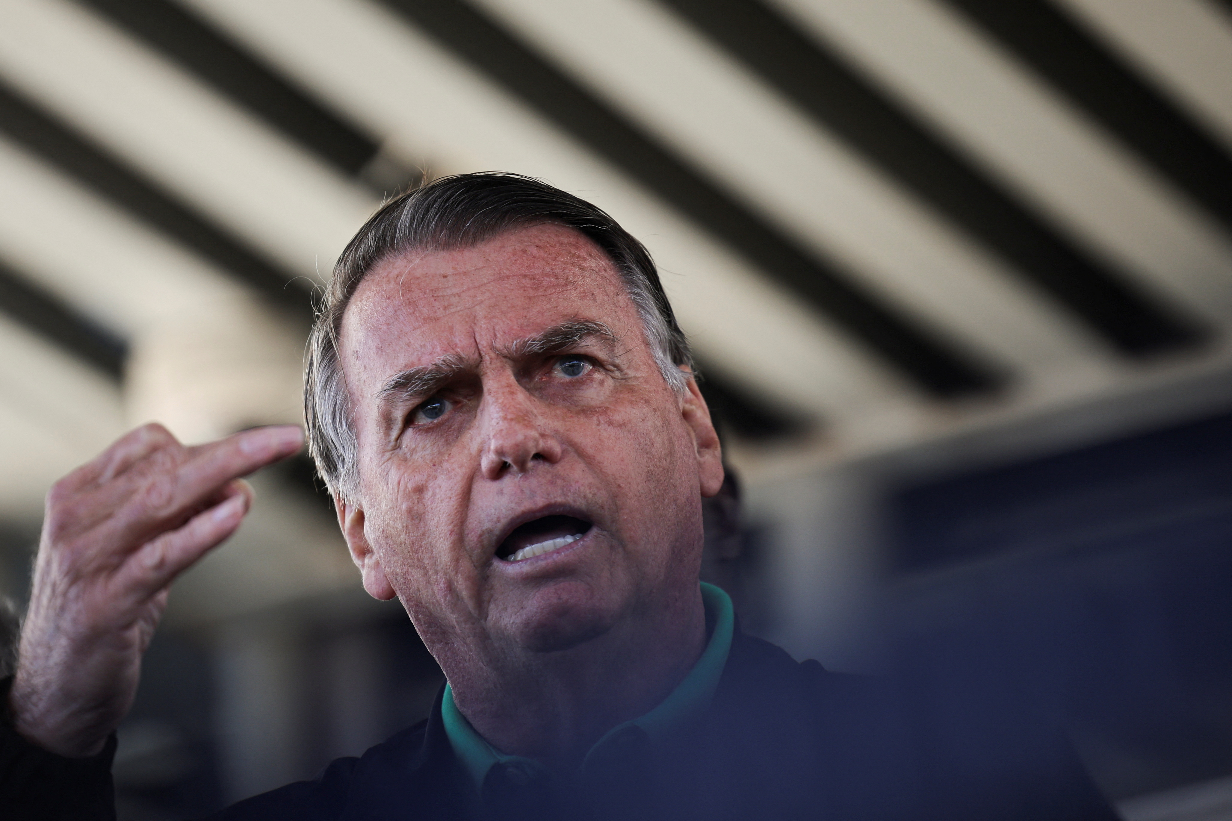 Former Brazilian President Jair Bolsonaro speaks in Brasilia