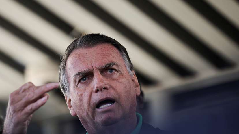 Former Brazilian President Jair Bolsonaro speaks in Brasilia