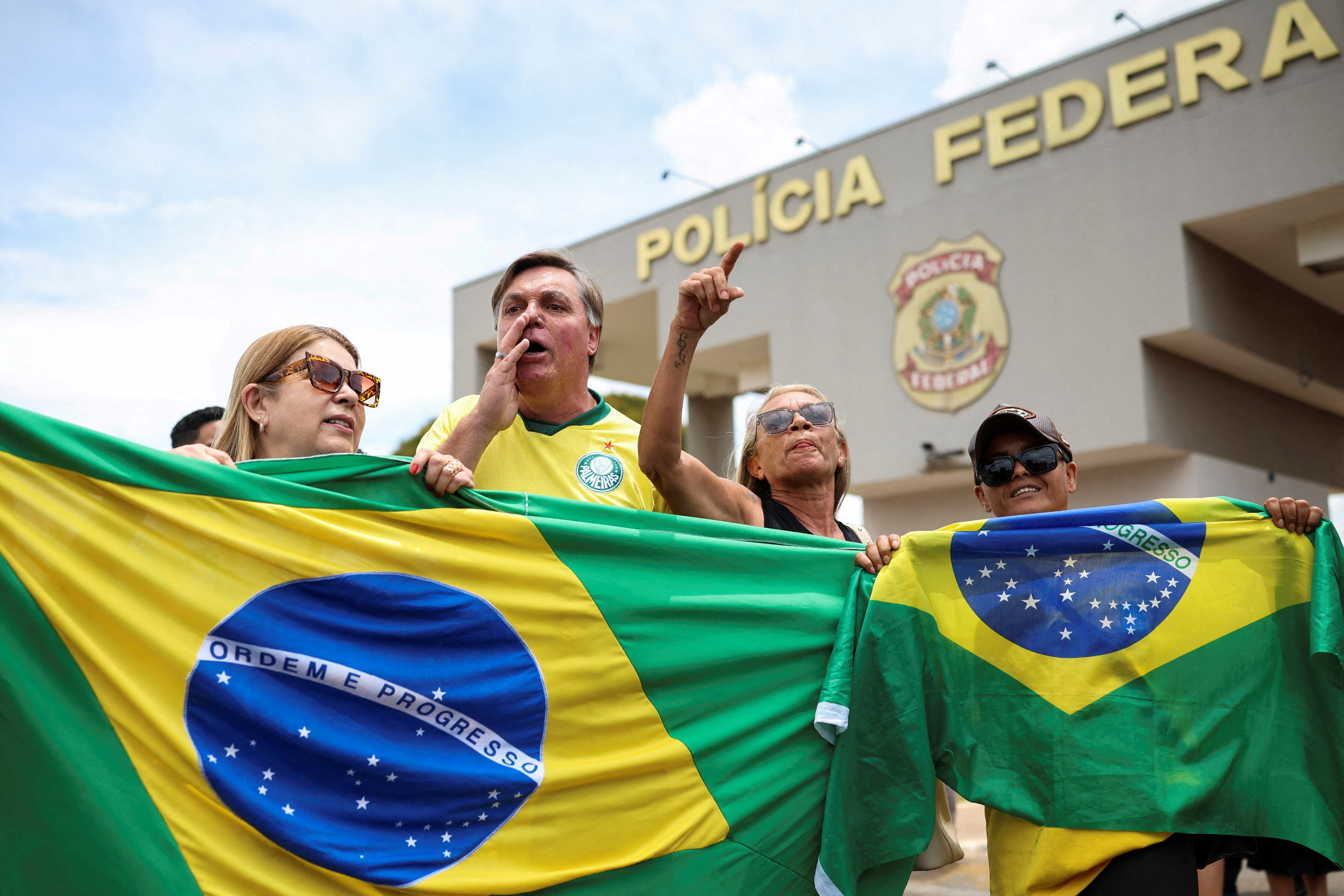 FILE PHOTO: Brazil's former President Jair Bolsonaro detained preventatively by police, in Brasilia
