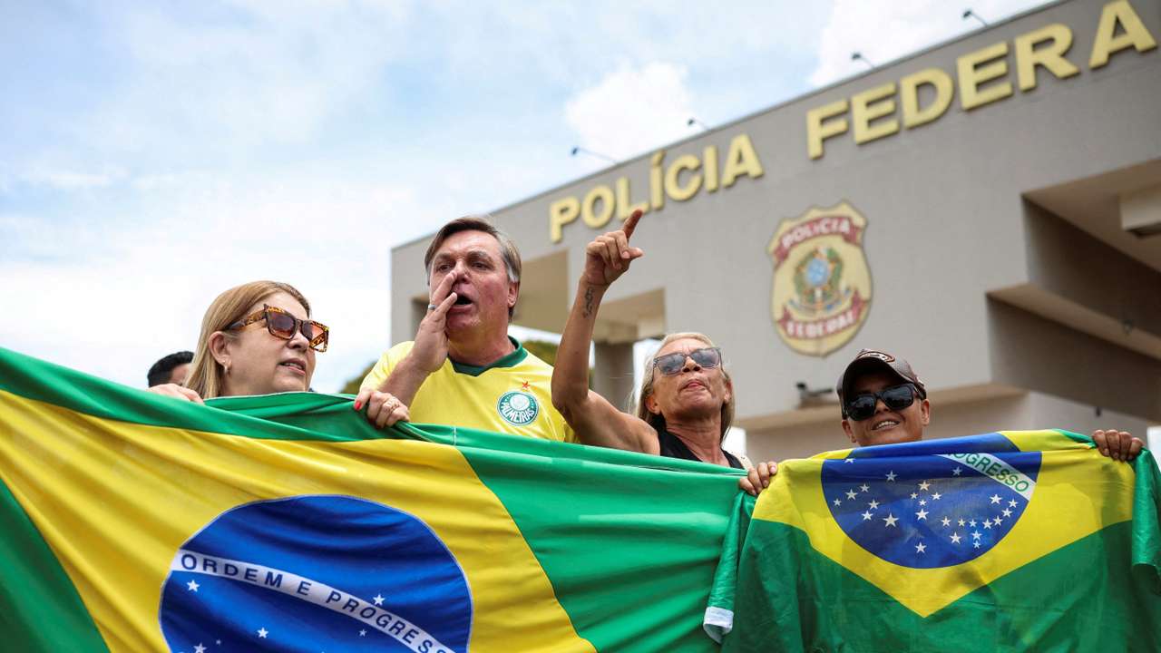 FILE PHOTO: Brazil's former President Jair Bolsonaro detained preventatively by police, in Brasilia