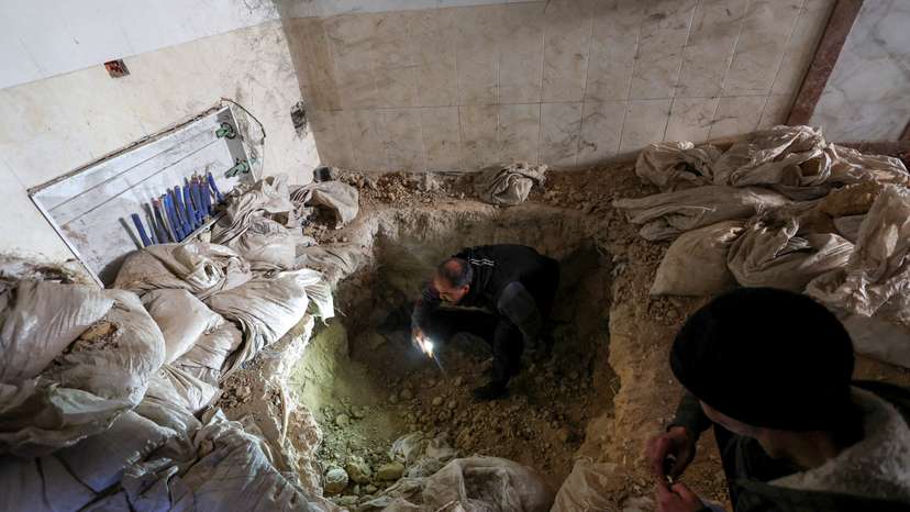 Tadamon district of Damascus is littered with bones after what residents and rights groups described as years of killings there under the rule of Syria's Bashar al-Assad