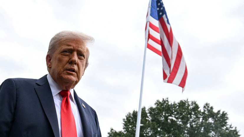 FILE PHOTO: U.S. President Donald Trump talks to the press on the South Lawn of the White House in Washington