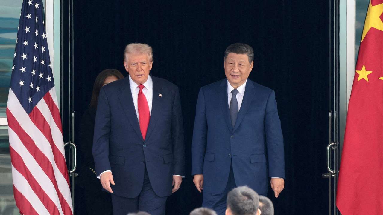 U.S. President Donald Trump meets with Chinese President Xi Jinping on the sidelines of the APEC summit, in Busan