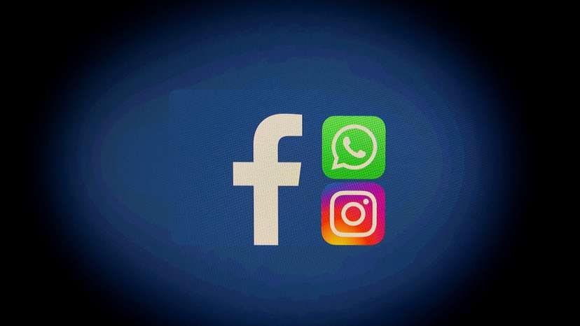 FILE PHOTO: Facebook, Whatsapp and Instagram logos are displayed in this illustration