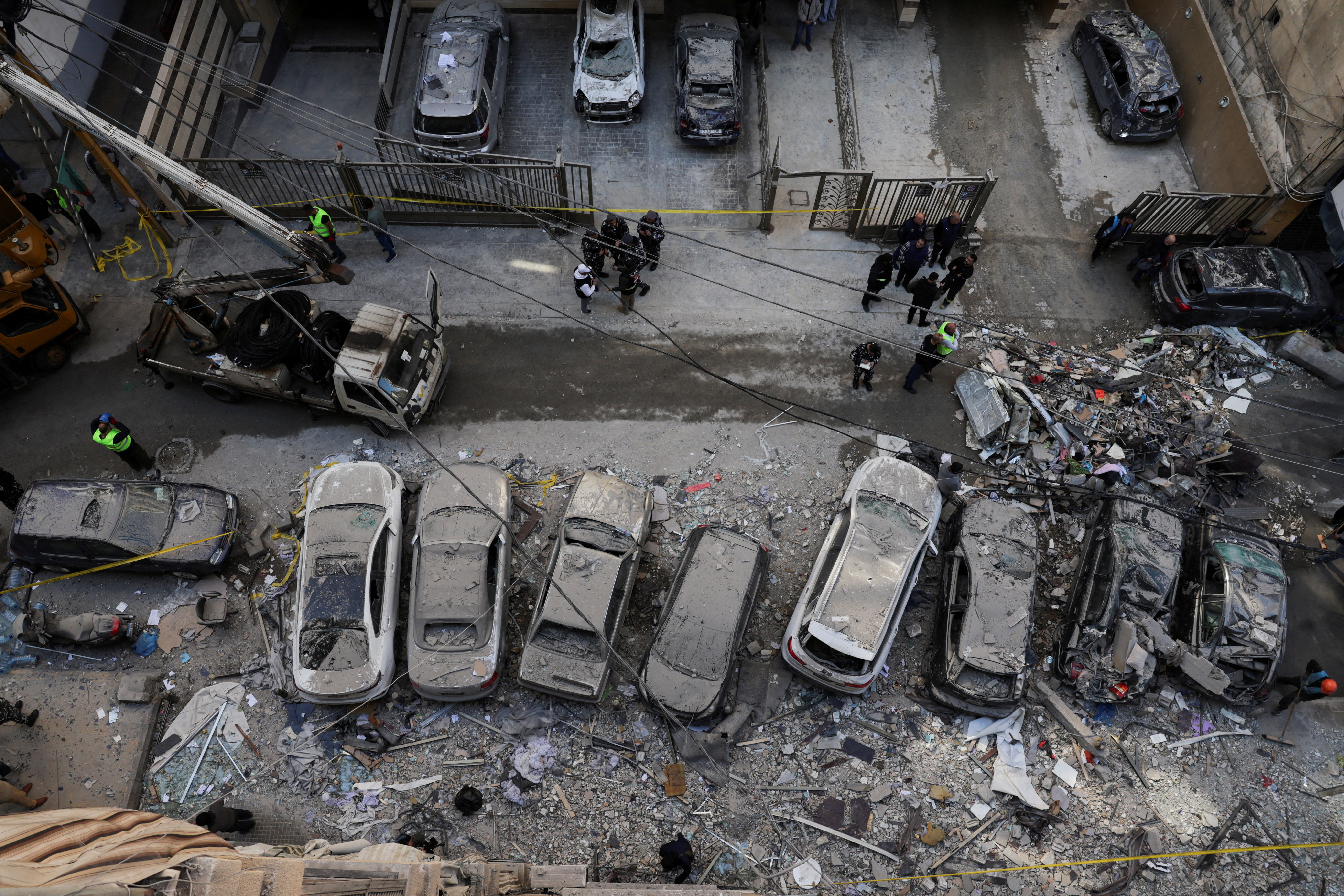 Aftermath of an Israeli strike, in central Beirut