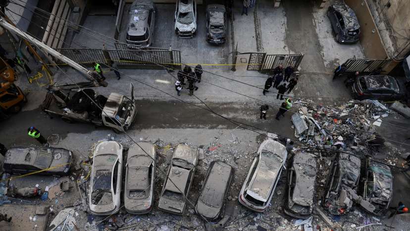 Aftermath of an Israeli strike, in central Beirut