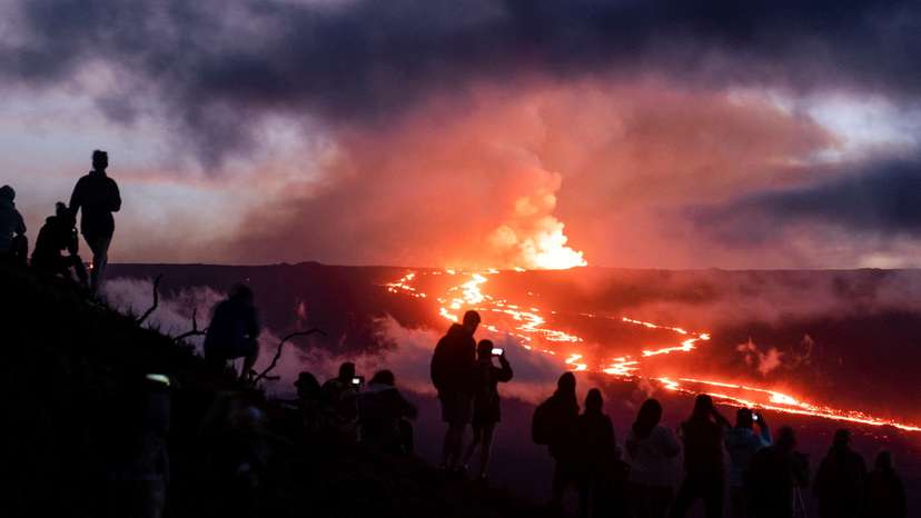 FILE PHOTO: Mauna Loa volcano eruption in Hawaii