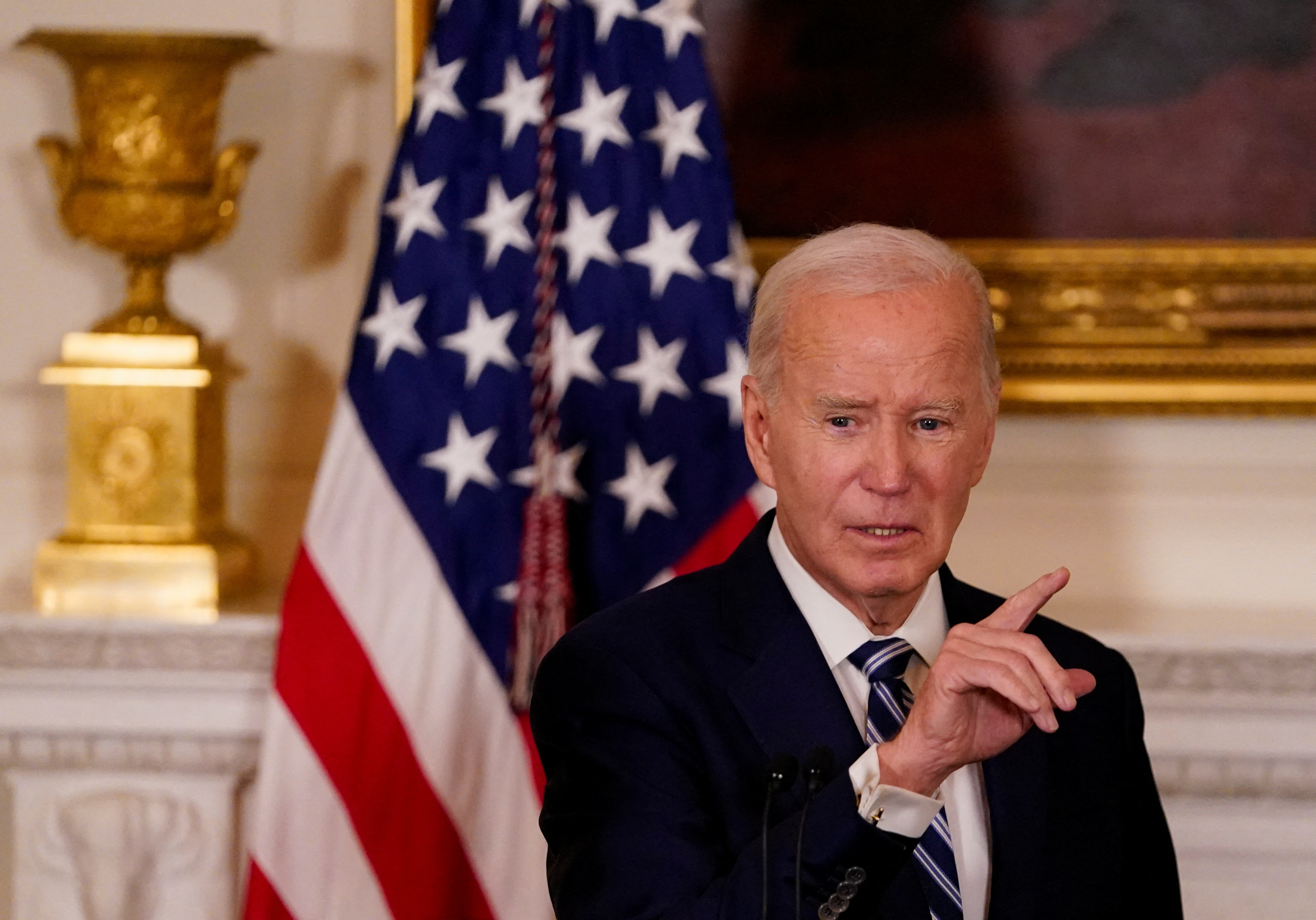 U.S. President Biden attends a reception for newly elected Democratic members of Congress, in Washington