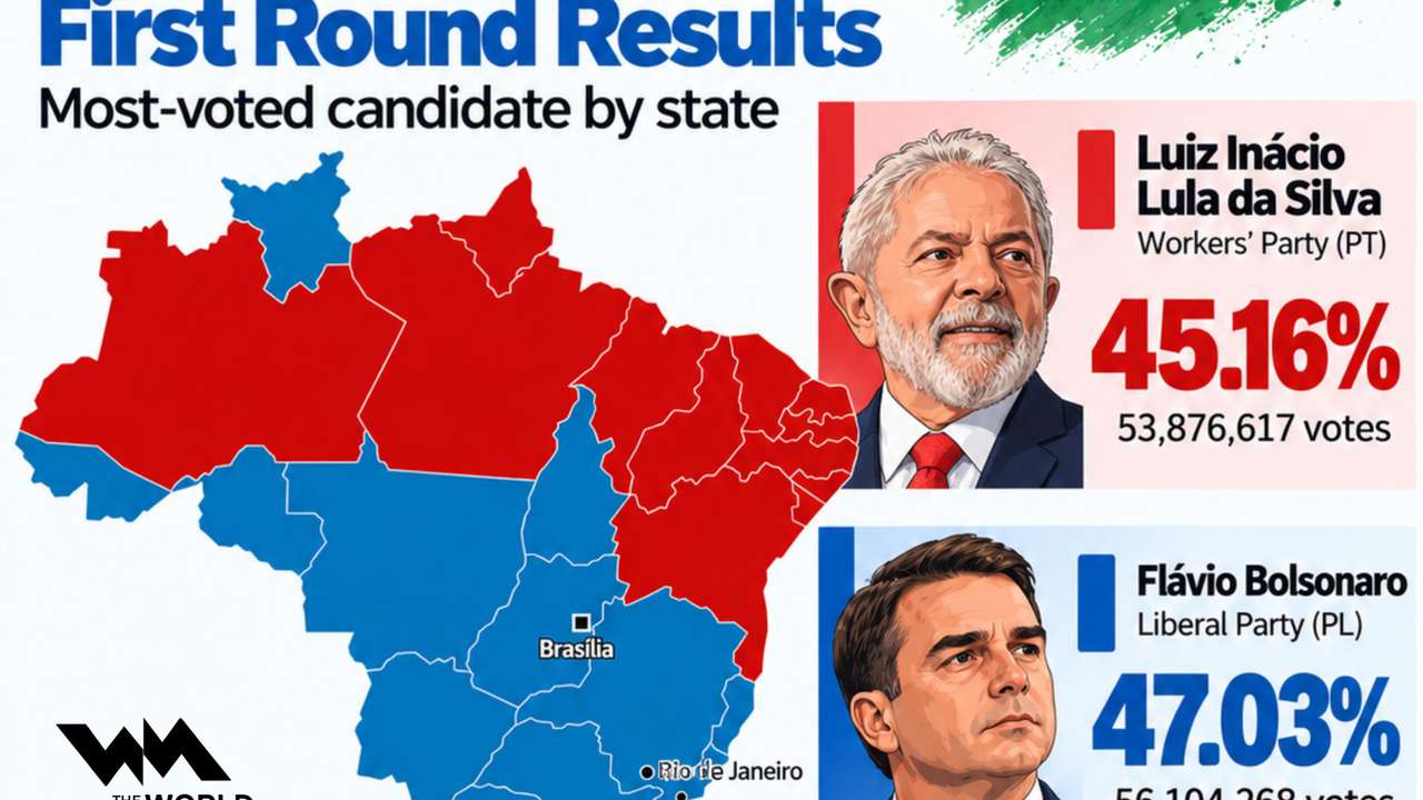 Flávio Bolsonaro leads Lula in Brazil election as presidential race heads to runoff