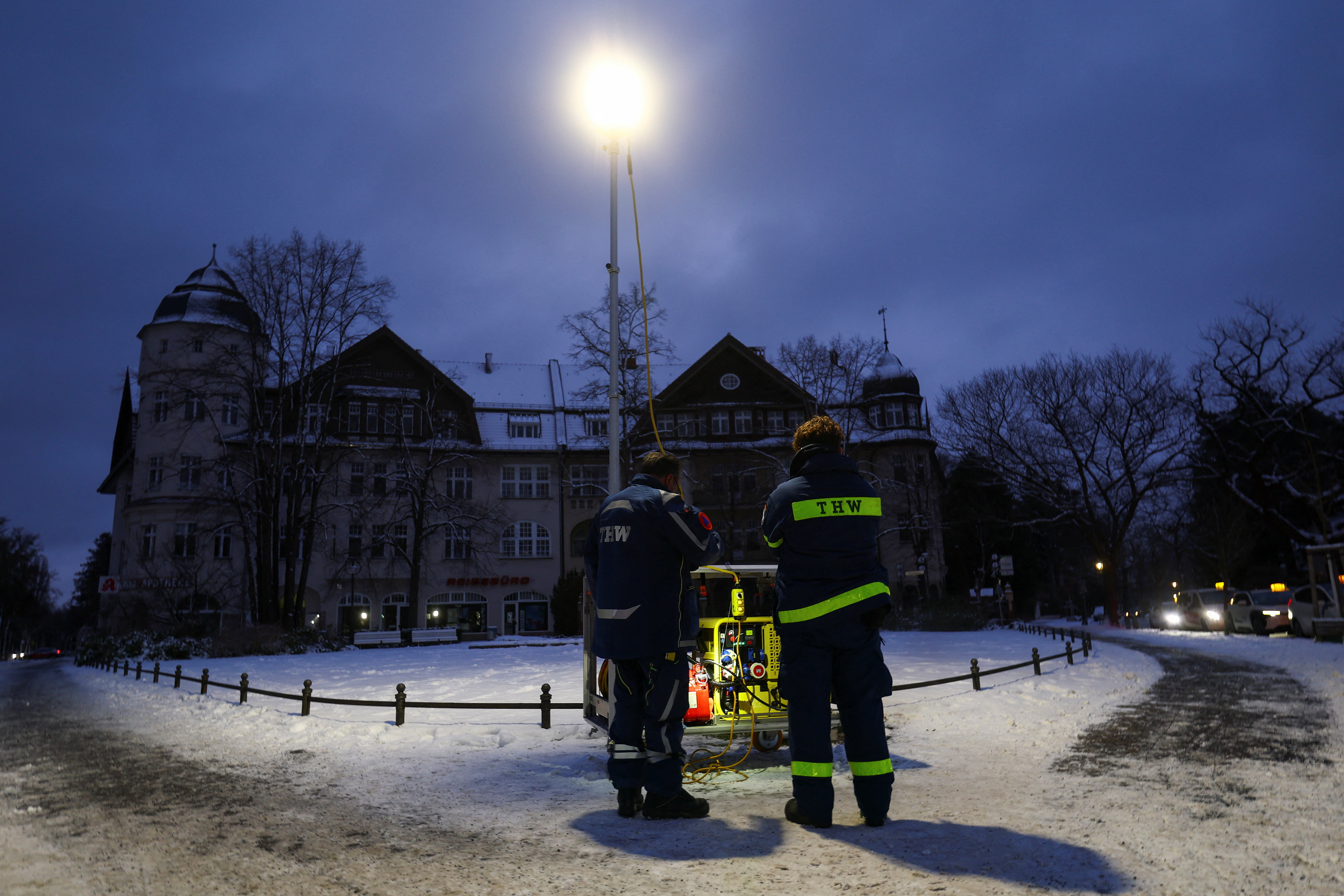 Blackout following a suspected arson attack at power plant Lichterfelde, in Berlin