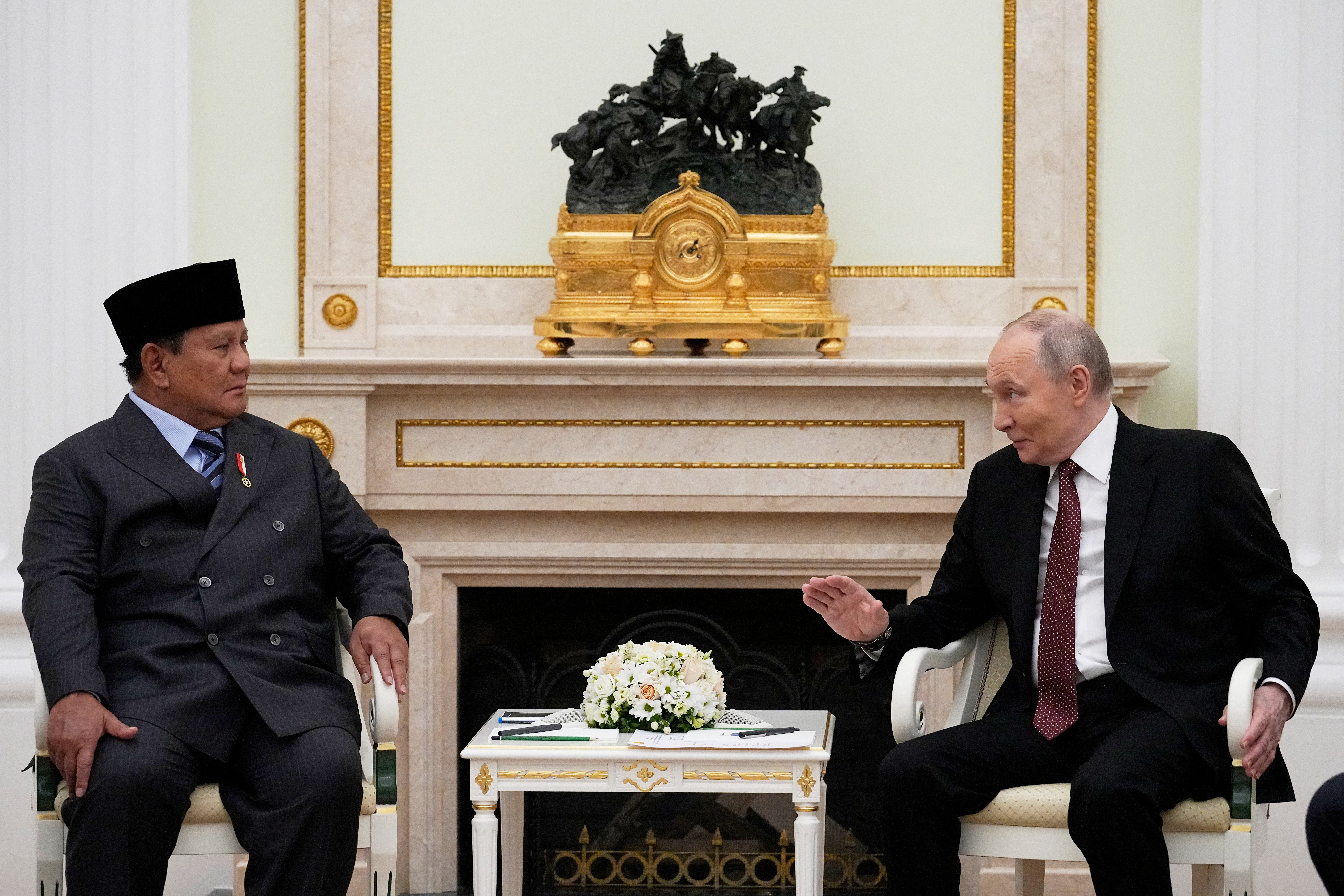 Russian President Putin hosts Indonesian President Subianto for talks in Moscow