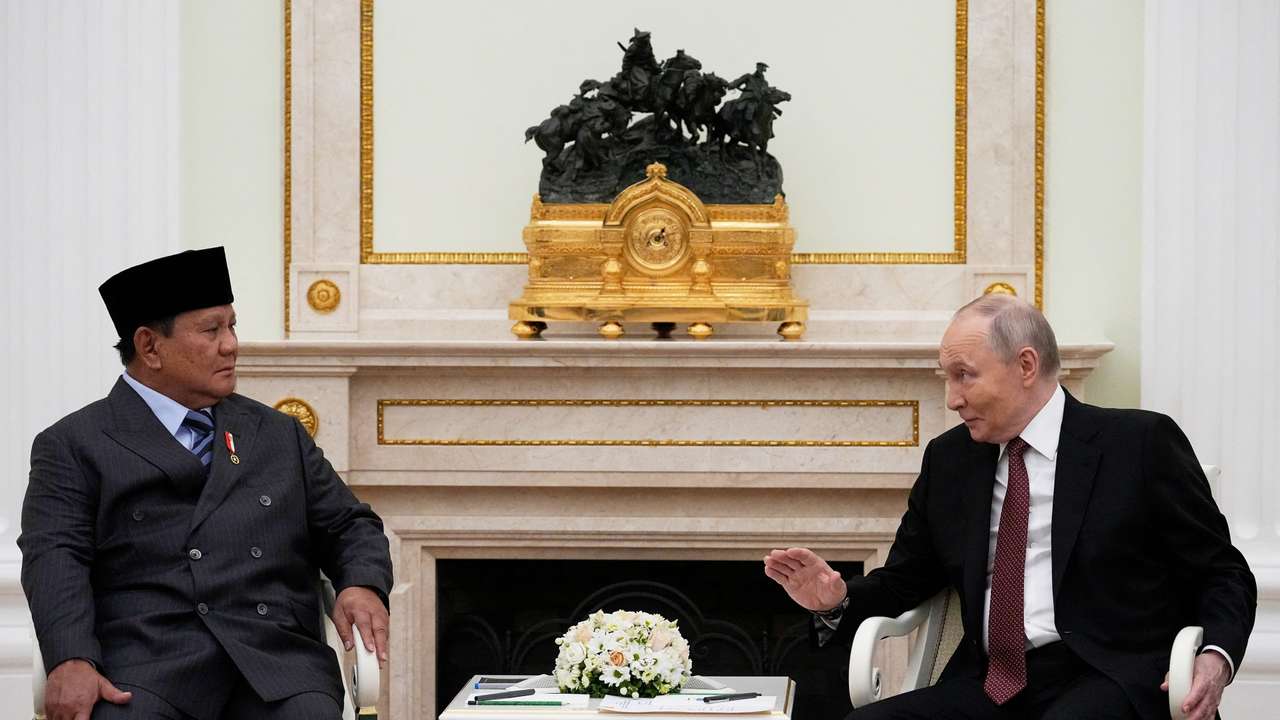 Russian President Putin hosts Indonesian President Subianto for talks in Moscow