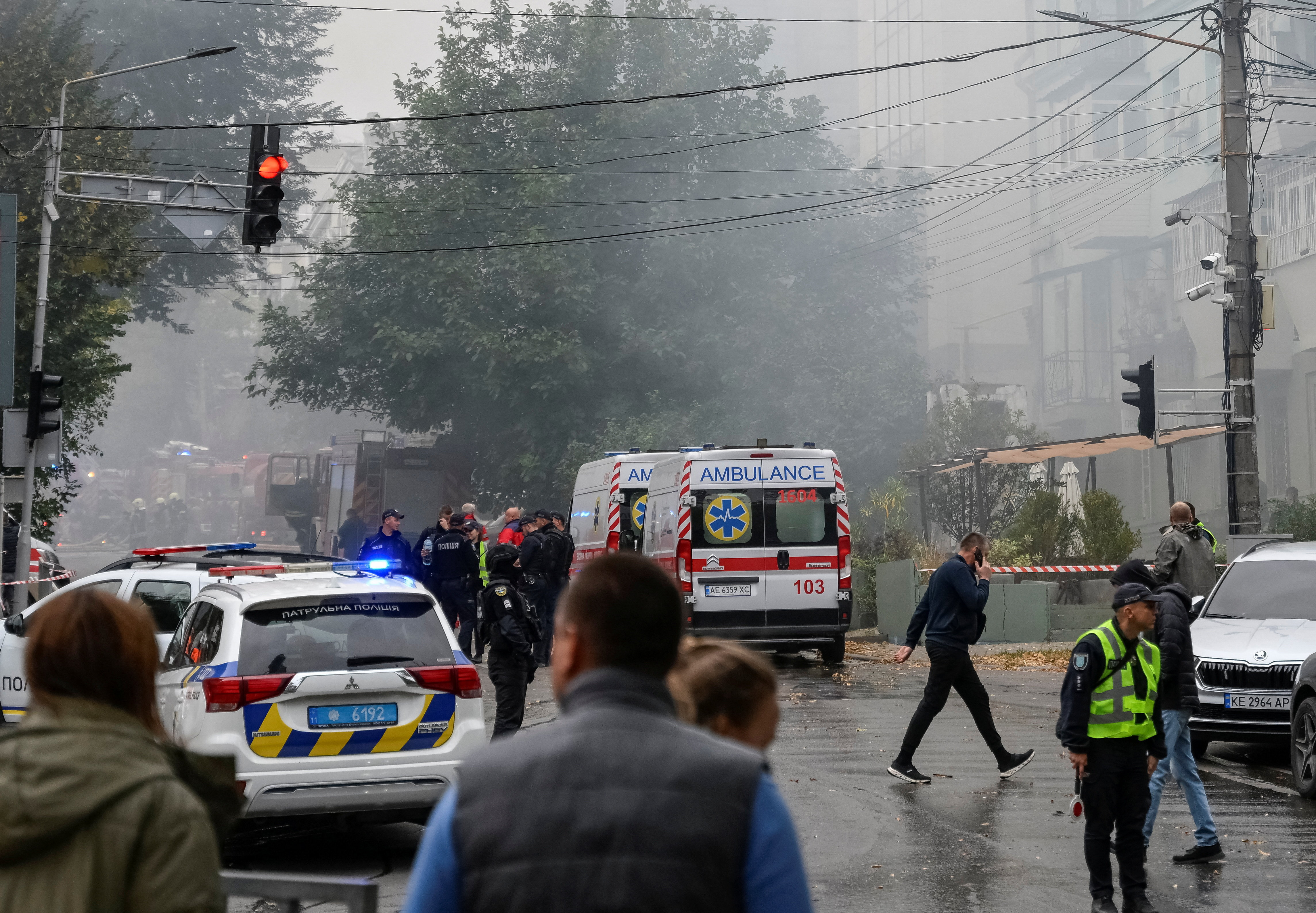 Aftermath of a Russian drone attack in Dnipro