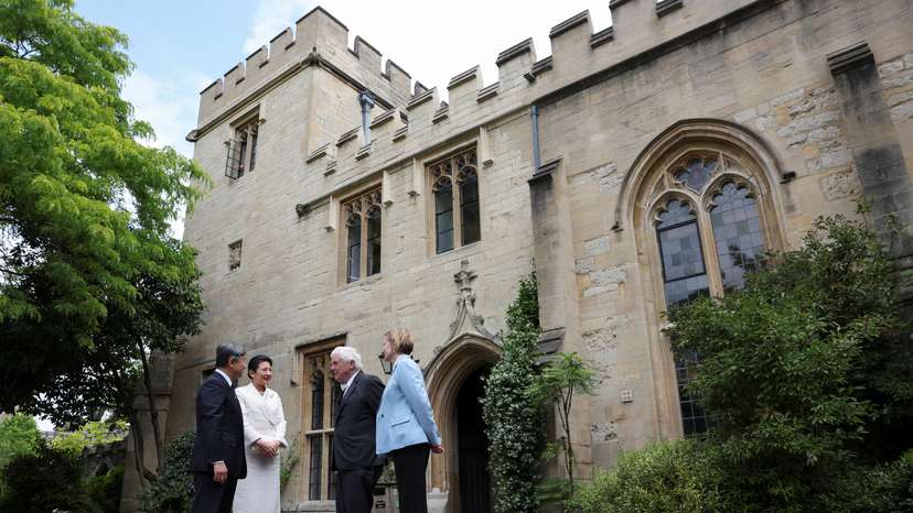 Japan's Emperor Naruhito and Empress Masako visit Oxford University