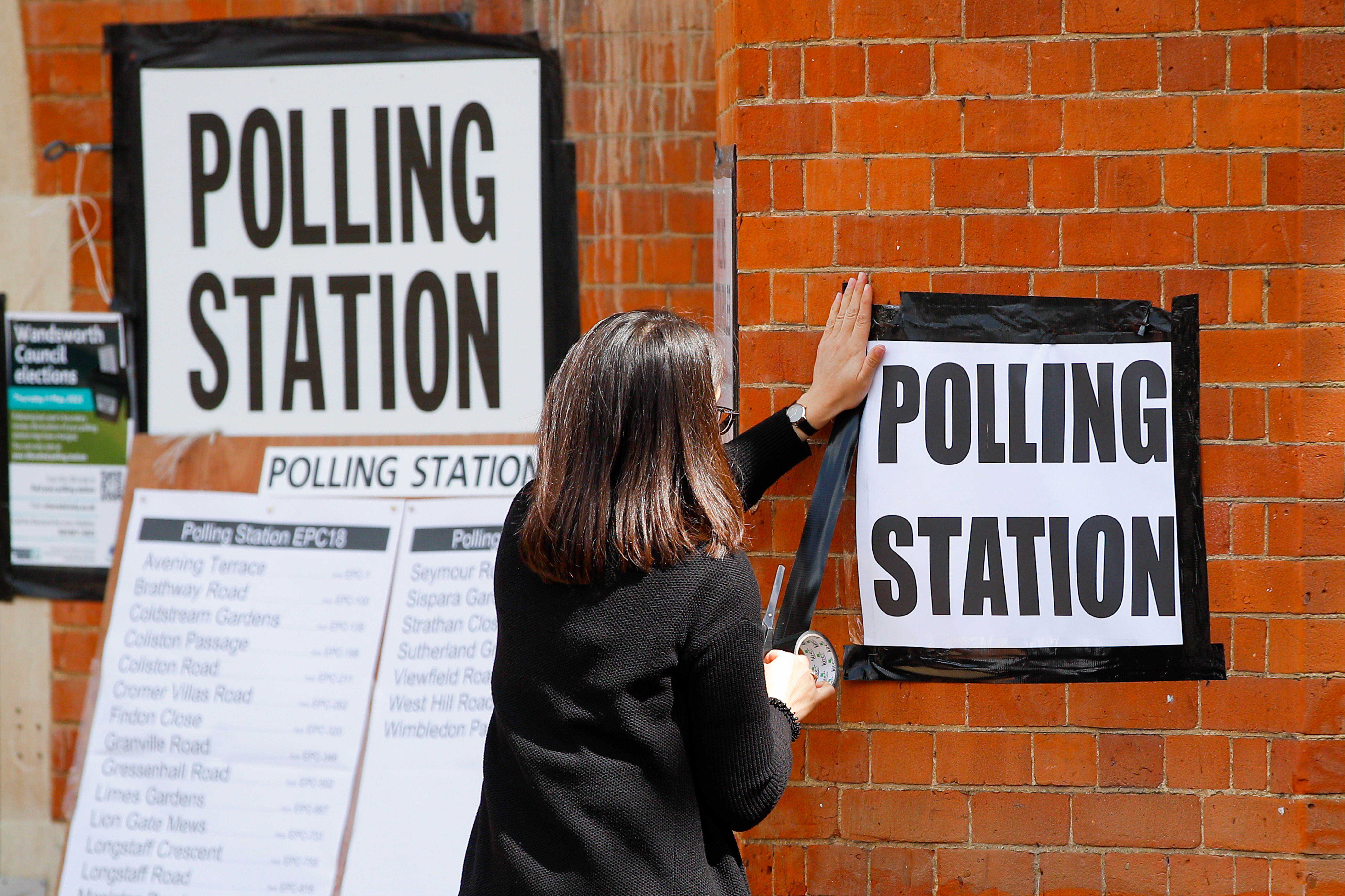 FILE PHOTO: UK voters take part in local elections