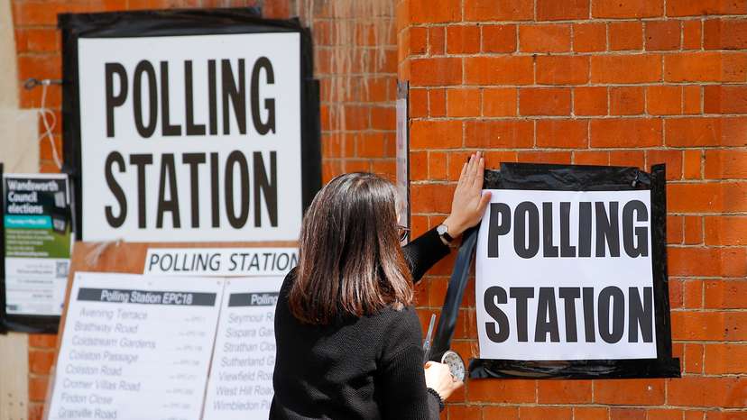 FILE PHOTO: UK voters take part in local elections