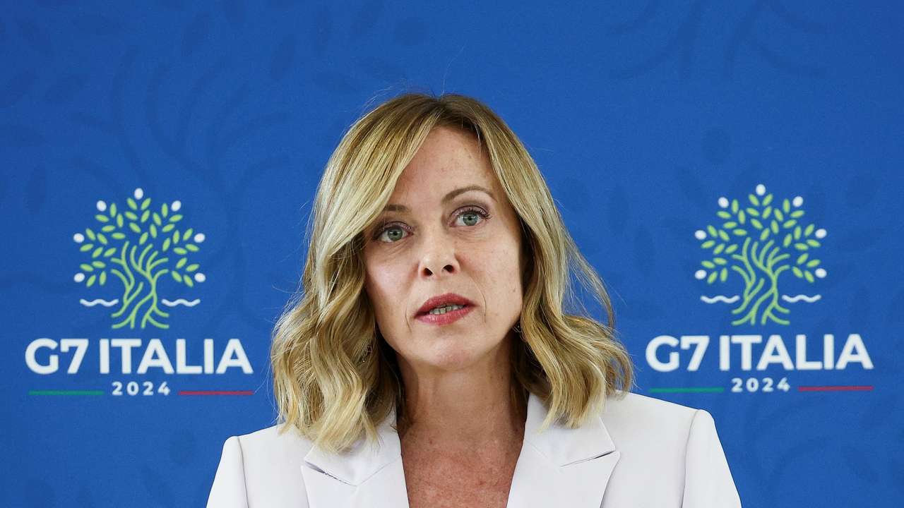 Italian PM Meloni holds a press conference after the annual G7 summit, in Savelletri