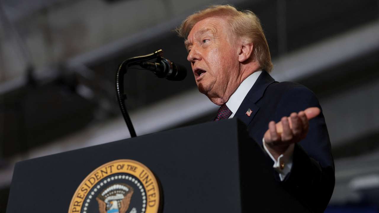 U.S. President Donald Trump visits Rocky Mount Event Center, in Rocky Mount