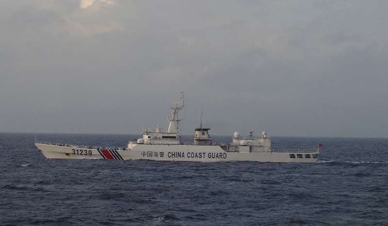 China Coast Guard vessel No. 31239 sails in the East China Sea near the disputed isles known as Senkaku isles in Japan and Diaoyu islands in China