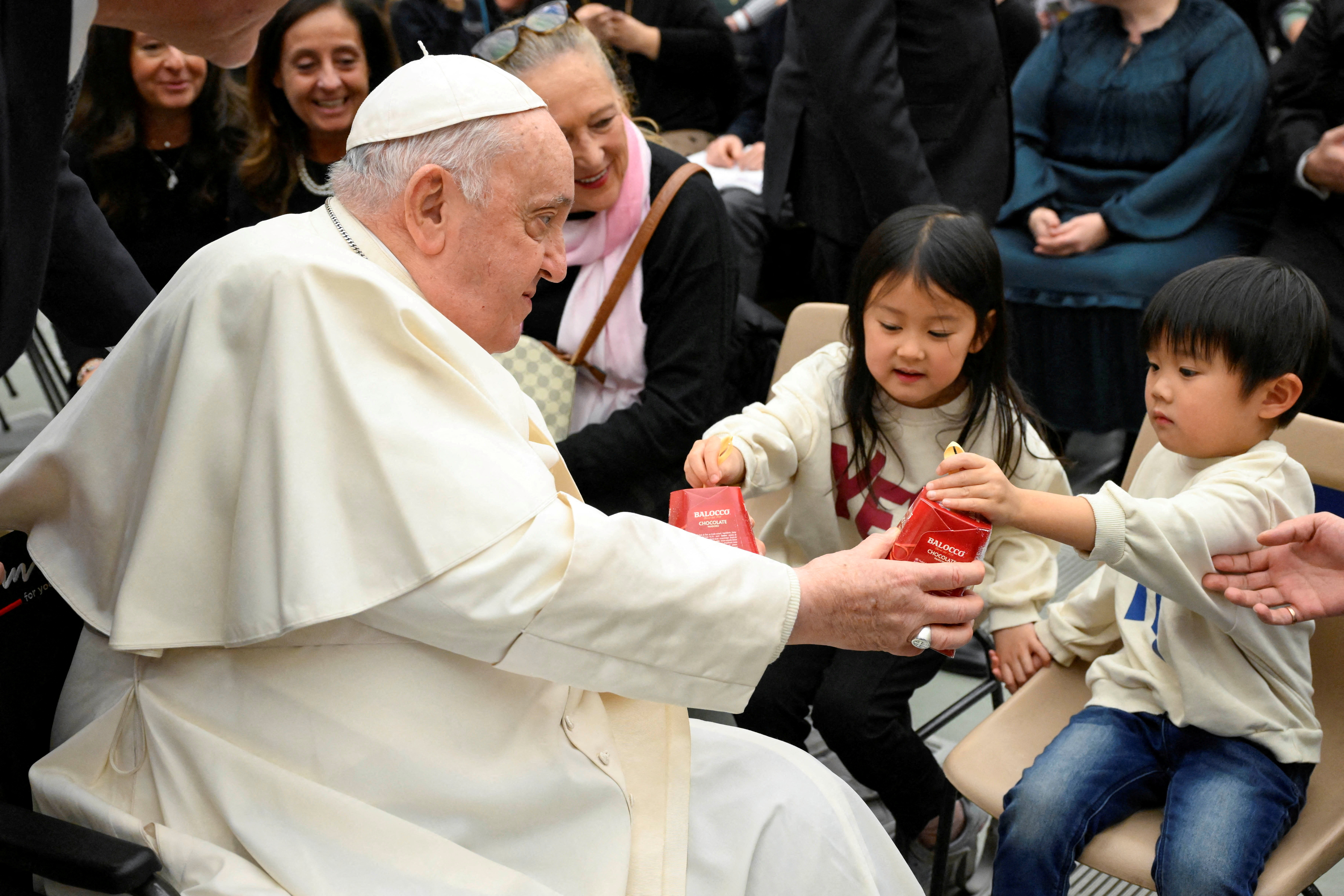 FILE PHOTO: Pope Francis holds a weekly general audience at the Vatican