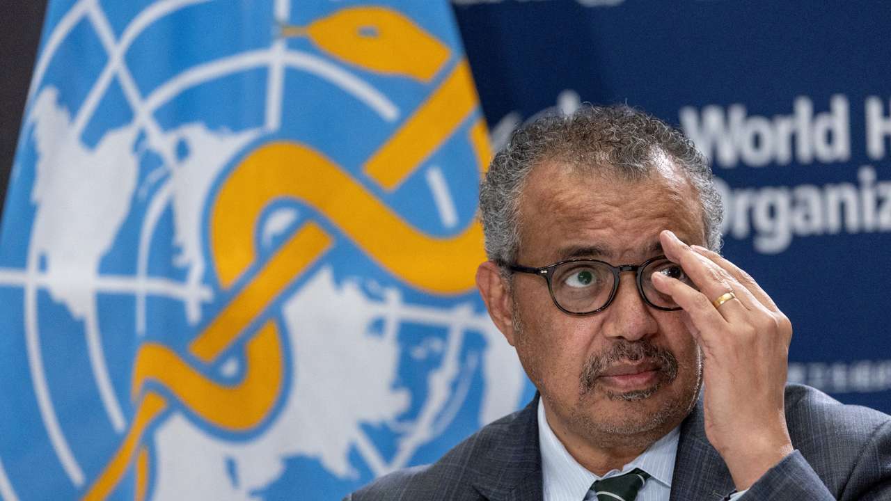 Director-General of the WHO Dr. Tedros attends an ACANU briefing in Geneva