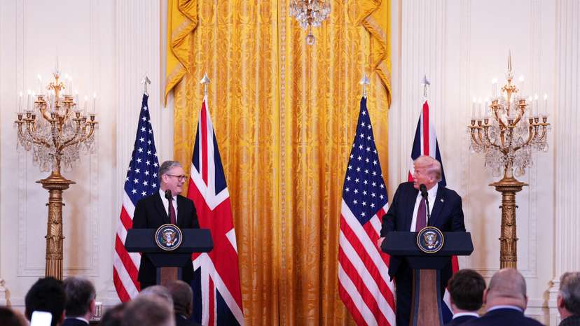 British Prime Minister Starmer meets with U.S. President Trump in Washington