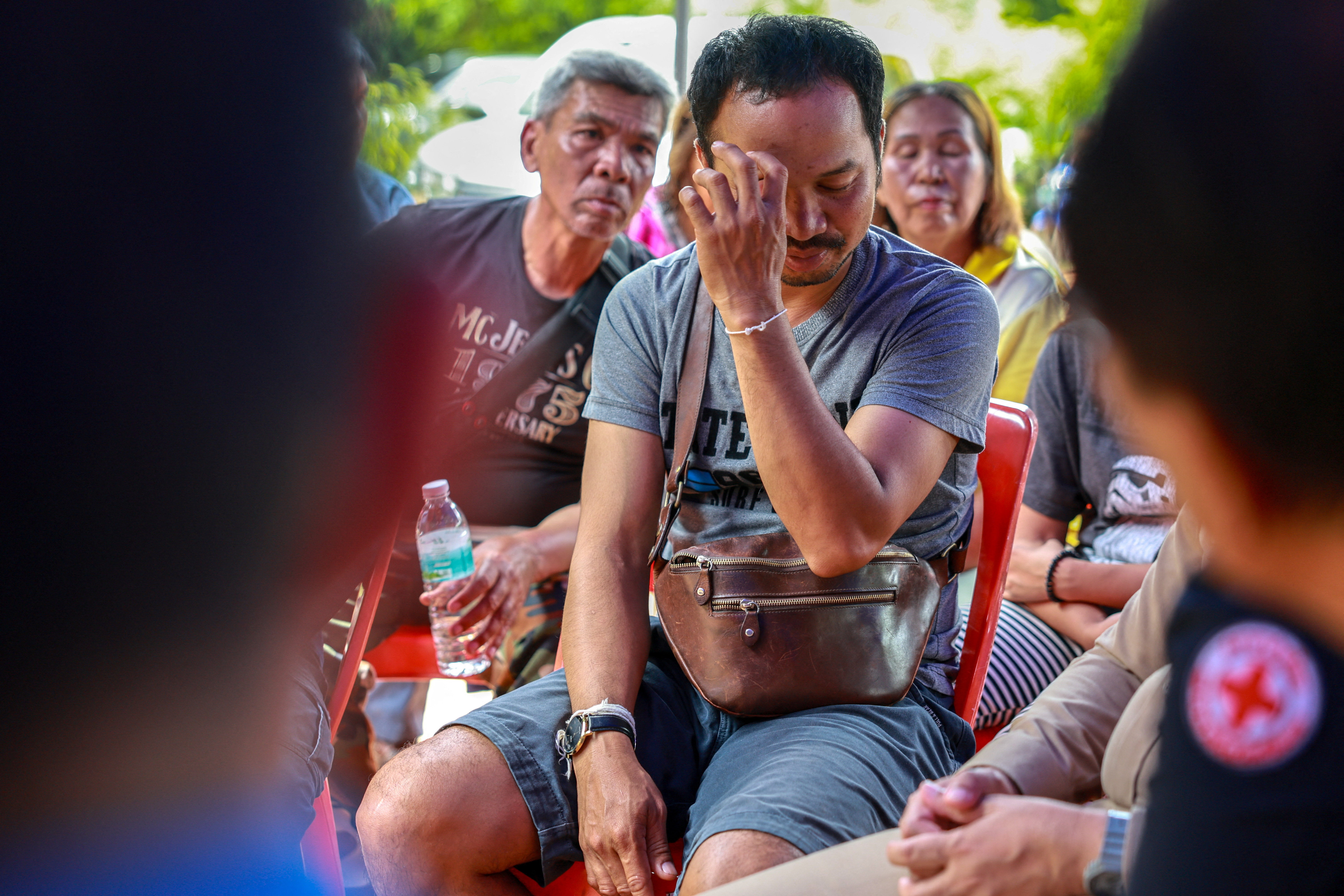 Thai man mourns family killed in shelling near Cambodia border, in Sisaket province